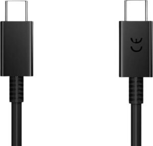 charhunt Type C 3 A 1 m High-Purity Copper Core – Ensures efficient power transmission. Type-C to Type-C Fast Charger Cable | 68W Turbo Charging Support | 1m Length (Compatible with Compatible with Motorola phones, tablets, and all Type-C devices, Black, One Cable)