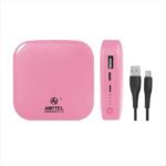 AMYTEL 10000 mAh 15 W Mini Pocket Size Power Bank (Pink, Lithium-ion, Power Delivery 2.0, Quick Charge 2.0, Quick Charge 3.0 for Mobile, Tablet, Earbuds, Speaker, Trimmer)