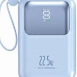 Modorwy 10000 mAh 22.5 W Compact Pocket Size Power Bank (ICE BLUE, Lithium Polymer, Fast Charging, Quick Charge 3.0 for Earbuds, Mobile)