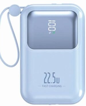 Modorwy 10000 mAh 22.5 W Compact Pocket Size Power Bank (ICE BLUE, Lithium Polymer, Fast Charging, Quick Charge 3.0 for Earbuds, Mobile)
