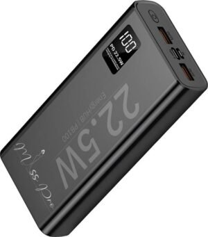 misspro 200000 mAh 22.5 W Compact Pocket Size Power Bank (Black, Lithium Polymer, Power Delivery 3.0, Quick Charge 4.0 for Mobile)