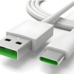 ULTRADART USB Type C Cable 1 m OEM 100W/80W-8A DART,VOOC,SUPERDART,SUPERVOOC SUPER FAST CHARGING CABLE (Compatible with oppo,realme,narzo,oneplus,vivo,iqoo,samsung,motorola,mi,redmi,poco, White & Green, One Cable)