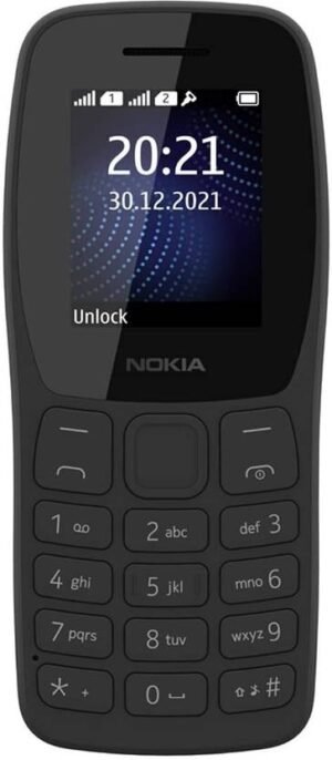 Nokia 105 Dual Sim, Keypad Mobile Phone with Wireless FM Radio (Charcoal)