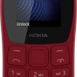 Nokia 105 PSS, Keypad Mobile Phone with FM Radio, Memory Card Slot (Red)