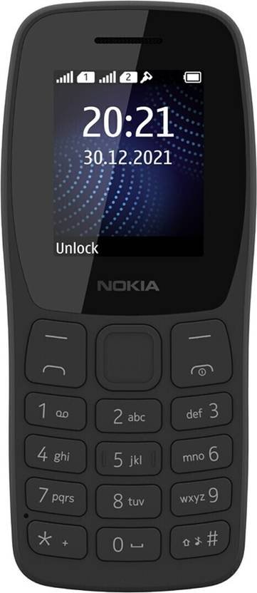 Nokia 105 Single SIM, Keypad Mobile Phone with Wireless FM Radio (Charcoal)
