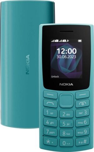 Nokia All-New 105 Single Sim Keypad Phone with Built-in UPI Payments (Cyan)