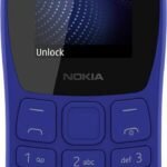 Nokia 105 Classic Single Sim Keypad Phone, Charger in-Box (Blue)