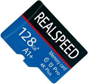 Realspeed 128GBA1 microPlus U1 4K 128 GB MMC Micro Card Class 10 130 MB/s Memory Card Compatible with Computer, Mobile, Tablet