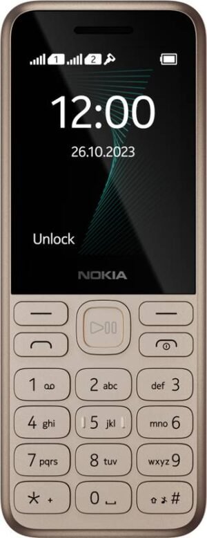 Nokia 130 Music Dual Sim with Music Player, Dedicated Music Buttons (Light Gold)