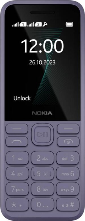 Nokia 130 Music Dual Sim with Music Player, Dedicated Music Buttons (Purple)