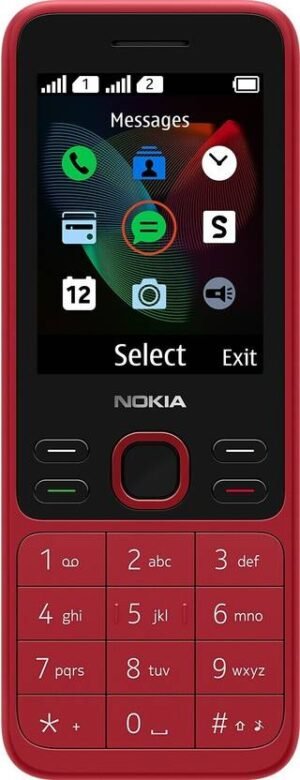 Nokia 150 Dual Sim Keypad Mobile, Wireless FM radio, Bluetooth, MP3 player (Red)