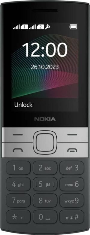Nokia 150 Dual SIM Premium Keypad Phone, Wireless FM Radio & MP3 Player (Black)