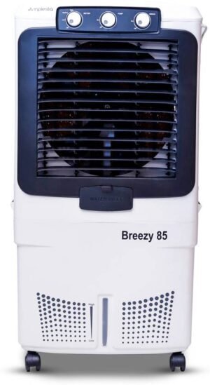 Amplesta 85 L Desert Air Cooler (White, Breezy 85L with 3 Speed, Collapsible louvers, Inverter friendly)