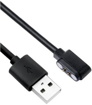 TROST Magnetic Charging Cable 0.5 m 2 Pin USB charger Cable for Smartwatch (Compatible with Noise ColorFit Icon 2, Black, One Cable)