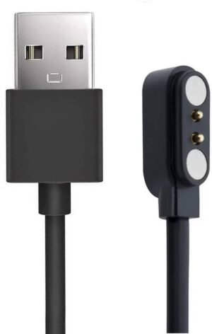TROST Magnetic Charging Cable 0.5 m 2 Pin USB charger Cable for Colorfit Pilse Grand SmartWatch (Compatible with Noise ColorFit Pulse Grand, Black, One Cable)