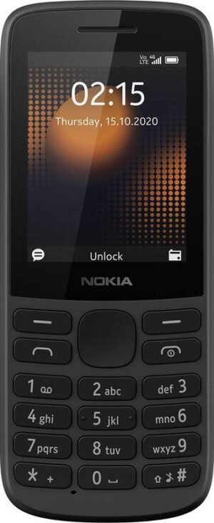 Nokia 215 DS 4G Keypad Phone with Long Battery Life,Wireless FM Radio (Black)