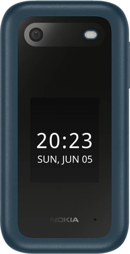 Nokia 2660 Flip 4G Volte Dual SIM keypad Phone, Dual Screen, MP3 Player (Blue)