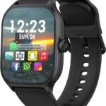 TECHIO H9 PRO MAX SMART WATCH Smartwatch (Black Strap, FREE)