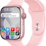 GameSir I8 Pink-A1 Full Screen Touch Watch Specially Made for Girl & Women Smartwatch (Pink Strap, 1.75 Inch Full Screen Display)
