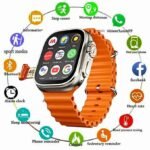 TECHIO Premium Orange T800 Smartwatch Smartwatch (Orange Strap, Free Size)