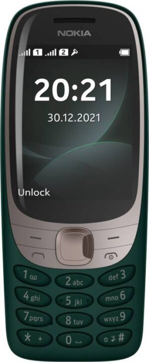 Nokia 6310 Dual SIM Keypad Phone with a 2.8� Screen, Wireless FM Radio (Green)