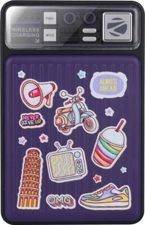 ZEBRONICS 10000 mAh 22.5 W Wired & Wireless With MagSafe Compact Power Bank (Fun Purple, Lithium Polymer, Power Delivery 3.0 for Mobile, Tablet)