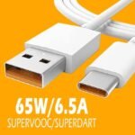 Safa USB Type C Cable 6.5 A 1 m 65W/6.5A SUPER FAST CHARGING CABLE TYPE C SUPPORT / SUPERCHARGER / SUPERVOOC / SUPERDART / SUPERFLASH / FLASHCHARGING / VOOC / DART / DASH / WARP / FLASH / TURBO / SONIC / HYPER / RAPID / 55W / 50W / 44W / 33W / 30W / 27 / 25 / 20W / 18W / 15W / FOR ONEPLUS 9RT / 9R / NORD / NORD 2 / NORD CE / 3 / 3T / 5 / 5T / 6 / 6T / 7 / 7 PRO / 7T / 7T PRO / 8 / 8 PRO / OPPO A52 / A53 / A53S / A33 / Y33S / A54 / A55 / A74 / A16 / F15 / F17 / F17 PRO / F19 / F19S / F19 PRO / F19 PRO PLUS / K3 / A9 / A5 / R17 / RENO / RENO 2 / RENO 10X ZOOM / RENO 2F / RENO 2Z / RENO3 / RENO3 PRO / RENO4 PRO / RENO5 PRO / RENO6 / RENO6 PRO / REALME X / XT / X2 / X2 PRO / X3 / 5 PRO / X50 PRO / 6 / 6i / 6 PRO / 7 / 7i / 7 PRO / X7 / X7 PRO / X7 MAX / 8 / 8S / 8i / 8 PRO / GT MASTER EDIITION / GT NEO 2 / C25 / C25S / NARZO 30A / 50A / 10 / 20 / 20 PRO / 30 / 30 PRO / (Compatible with OPPO, REALME, NARZO, ONEPLUS, VIVO, IQOO, SAMSUNG, MOTOROLA, MI, REDMI, POCO, White&Yellow)