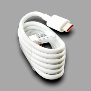 GREENBERRI USB Type C Cable 6 A 1 m 67W Sonic Charge 3.0 Charger Cable (Compatible with REDMI/POCO/MI/XIAOMI, White & Orange, One Cable)