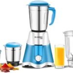 Moonstruck Juicer Mixer Grinder 750 W Juicer Mixer Grinder (750W Juicer Mixer Grinder | Copper Motor for Smooth Grinding (Blue, 4 Jars) | 4 Jars | Blue)