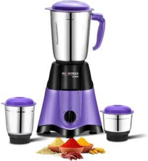 Moonstruck Juicer Mixer Grinder 750 W Juicer Mixer Grinder (750W Juicer Mixer Grinder | Powerful Motor for Grinding (Purple, 3 Jars) | 3 Jars | Purple)