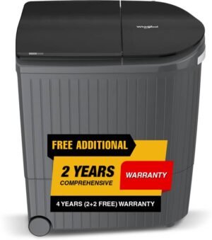 Whirlpool 9 kg Semi Automatic Top Load Washing Machine Grey (Hydrowash Elite 9.0 Midnight Grey(10YR))