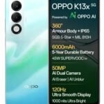 OPPO K13x 5G 6000mAh and 45W SUPERVOOC Charger & AI (Breeze Blue, 128 GB) (6 GB RAM)
