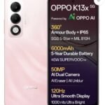 OPPO K13x 5G 6000mAh and 45W SUPERVOOC Charger & AI (Sunset Peach, 128 GB) (4 GB RAM)