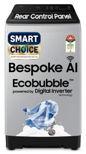 Samsung 10 kg 5 Star, AI Wash, AI Energy Mode, Wi-Fi, Ecobubble, AI VRT+, Soft Closing Door, Digital Inverter Fully Automatic Top Load Washing Machine Grey (WA80F10E2LTL)