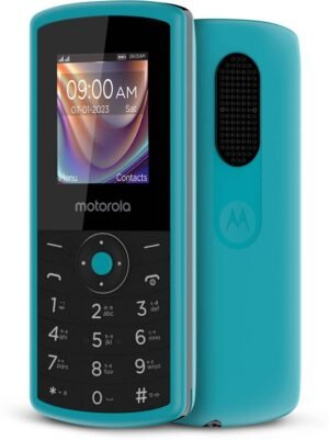MOTOROLA A10V DS Keypad Phone with Voice Feature|800 mAh Battery|Wireless FM Recording (Teal Blue)