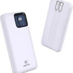 AMYTEL 10000 mAh 25 W Compact Pocket Size Power Bank (White, Lithium Polymer, Fast Charging, Power Delivery 2.0, Quick Charge 2.0 for Earbuds, Smartwatch, Mobile, Smartband, Speaker, Speaker, Tablet, Trimmer)