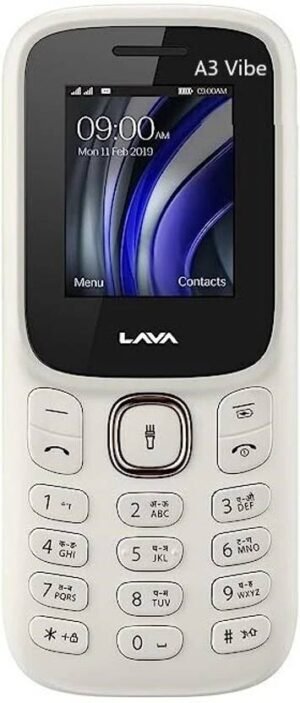 LAVA A3 Vibe DS Keypad Mobile| 1750 mAh Battery|Expandable Storage 32GB (WHITE BEIGE PA)