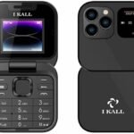 I Kall A5 Flip Mobile Phone – FM Radio, King Voice, Call & SMS Indicator Light (Black)