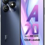 itel A70 | 5000 mAh Battery |13MP Dual Rear Camera | Type C Charging (Starlish Black, 64 GB) (4 GB RAM)