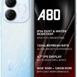 itel A80 (Wave Blue, 128 GB) (4 GB RAM)
