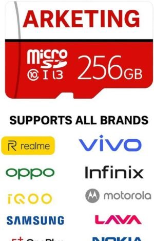 ARKETING AD/256 DA/256 256 GB MiniSD Card Class 10 120 MB/s Memory Card Compatible with Camera, Gaming Console, Mobile, Tablet
