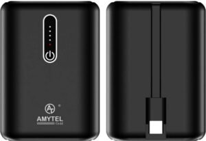 AMYTEL 10000 mAh 25 W Nano Pocket Size Power Bank (Black, Lithium-ion, Fast Charging, Power Delivery 2.0, Quick Charge 2.0 for Mobile, Earbuds, Smartwatch, Trimmer, Tablet, Smartband, Speaker)