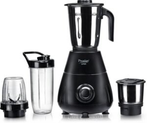 Prestige 43171 500 W Mixer Grinder (Apex Blendo 2 Full Size Stainless Steel Jar|2 Nutri-Blend Jar | 4 Jars | Black)