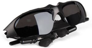 GLARIXA Sunglasses Bluetooth Headphones with Mic Super Bass (Black)