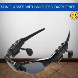 YAROH Bluetooth Sunglasses With Wireless Earphones Attached & Stereo Sound FeatureY499 (Black)
