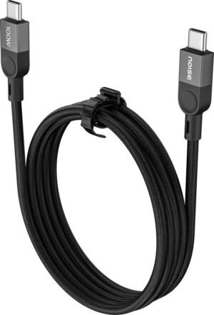 Noise Type C 1.7 m CB105 (Compatible with Type C Cable for iPhones 15 and Above, All Type C Androids Mobiles, Macbook, Infinite Black, One Cable)