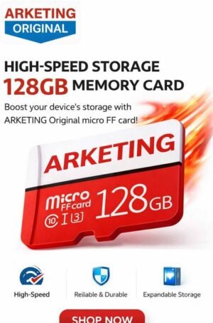 ARKETING MKM 010 QRX 128 128 GB Class 3 Class 10 120 MB/s Memory Card Compatible with Mobile, Tablet, Camera