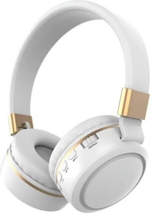 Unix Cool Look Music Lover Studio Podcast-Gaming-Online Classes-Overhead NON Problem Bluetooth (White, On the Ear)