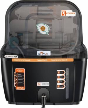 Havok Copper Royal Water purifier 15 L RO + UV + MF + Minerals + Copper Water Purifier (Black, Orange)