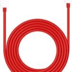 OnePlus USB Type C Cable 10 A 1.5 m (OnePlus Original Pouch Pack)-SUPERVOOC, VOOC, DASH, WARP, QC- DL129 (Compatible with OnePlus Open/OnePlus 11/OnePlus 11R/OnePlus 10 Pro/OnePlus 10R/OnePlus 9R, Red, One Cable)